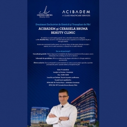 ACIBADEM organizează un eveniment exclusivist la Constanța cu dr. Abdullah Etöz, renumit la nivel internațional pentru transplant de păr și chirurgie estetică. Înscrierile sunt deschise până în noiembrie